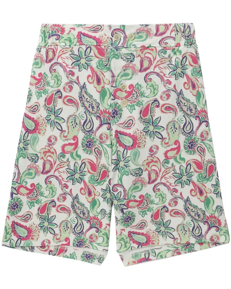 Jacquemus Pingo Shorts mit Paisley-Print - Weiß Weiß