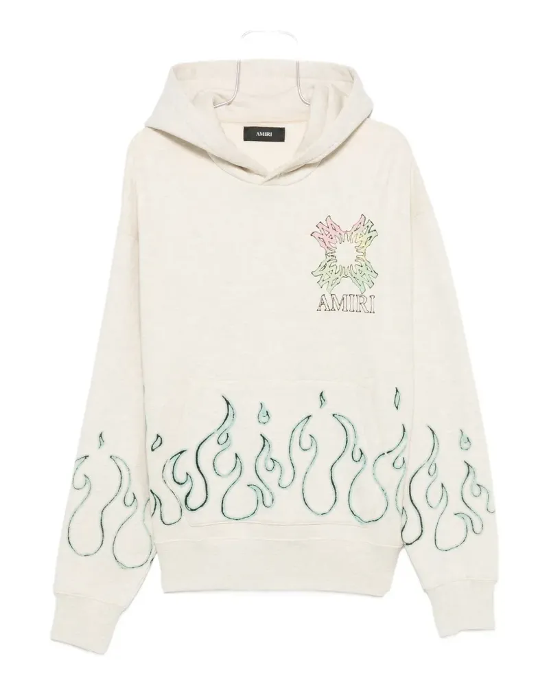 Amiri flame-pint hoodie - Nude Nude