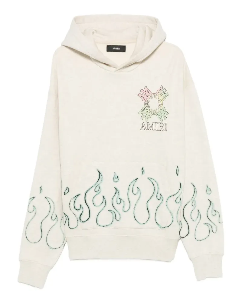 Amiri flame-pint hoodie - Nude Nude