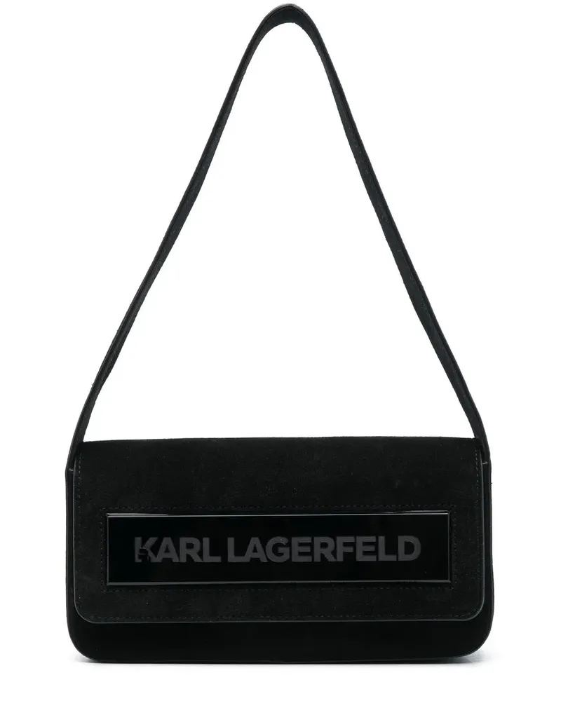 Karl Lagerfeld Mittelgroße IKON K Schultertasche - Schwarz Schwarz