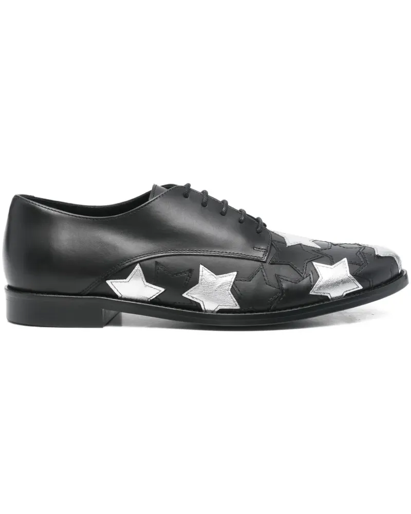 STEFAN COOKE Star Jazz Leather Lace-Up Shoes - Schwarz Schwarz