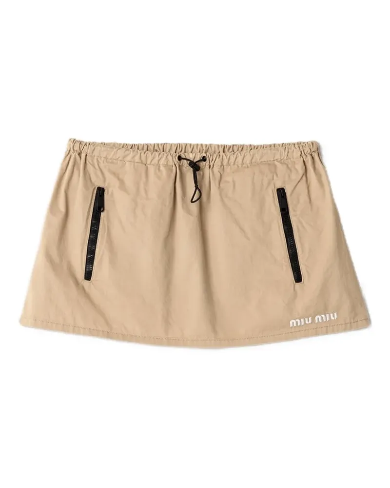 Miu Miu Rock mit Kordelzug - Nude Nude
