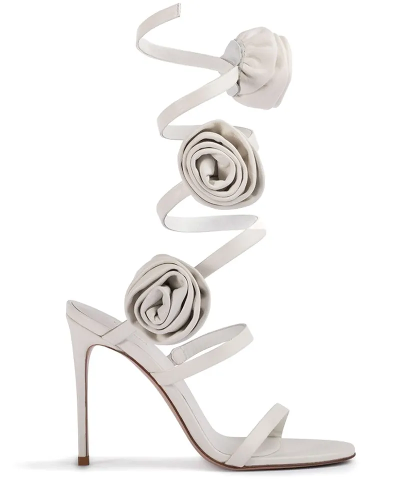 Le Silla Rose Sandalen mit Blumenapplikation - Weiß Weiß