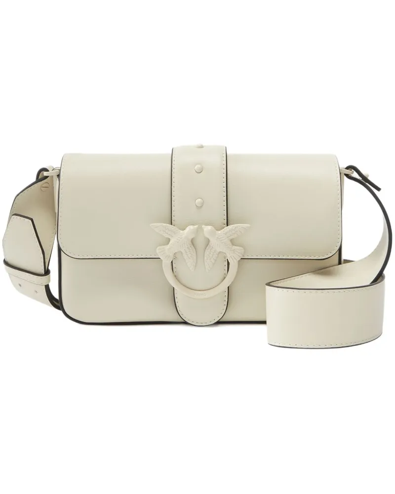 Pinko Kleine Mini Love Schultertasche - Weiß Weiß