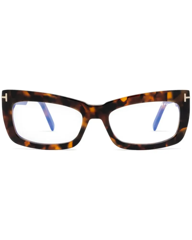 Tom Ford Brille mit eckigem Gestell - Braun Braun