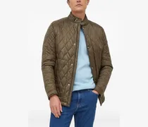 Gesteppte Jacke mit Rautenmuster - Grün