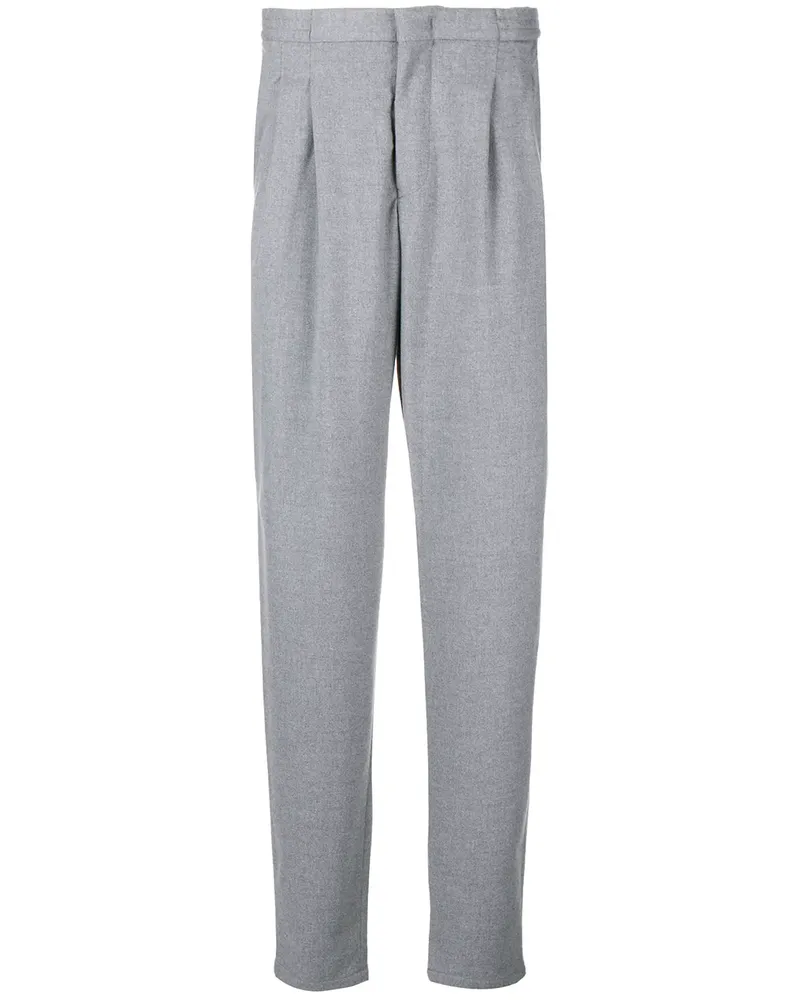 Emporio Armani Schmal zulaufende Bundfaltenhose - Grau Grau