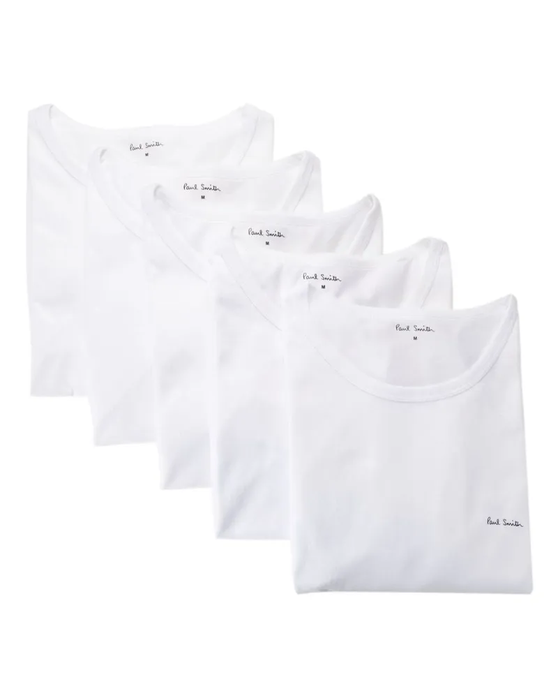 Paul Smith Set aus fünf T-Shirts Weiß