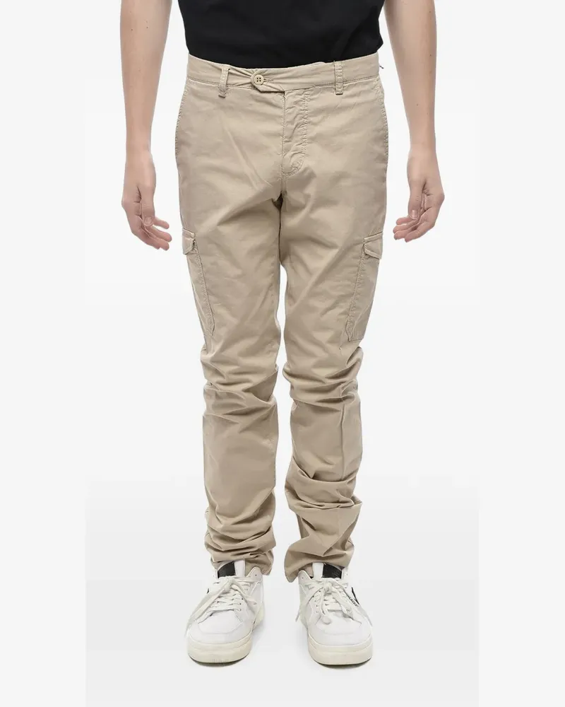 Corneliani Schmale Cargohose - Nude Nude