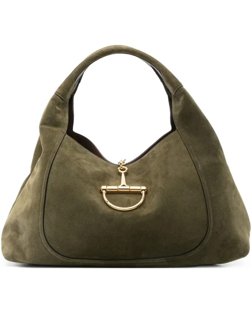Gucci Softbit Maxi-Tote Bag mit Horsebit-Verschluss - Grün Grün