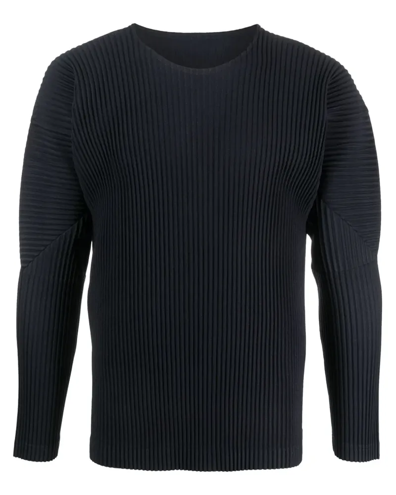 Issey Miyake Plissiertes Sweatshirt - Blau Blau