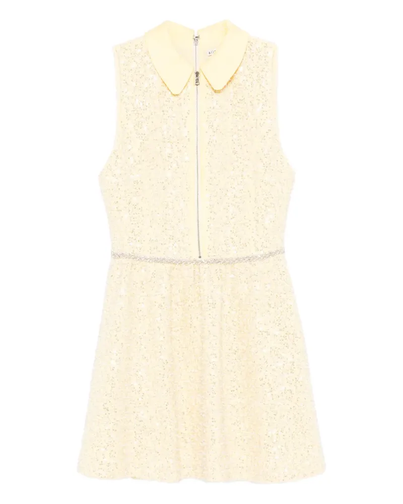Alice + Olivia embellished flared mini dress - Gelb Gelb