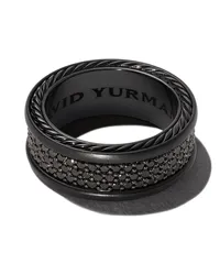 David Yurman Streamline Three Row Ring mit Diamanten Schwarz