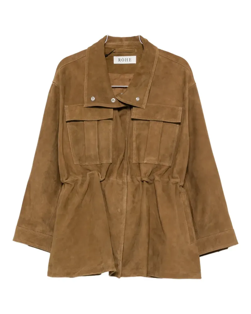 Róhe drawstring-waist high-neck jacket - Braun Braun
