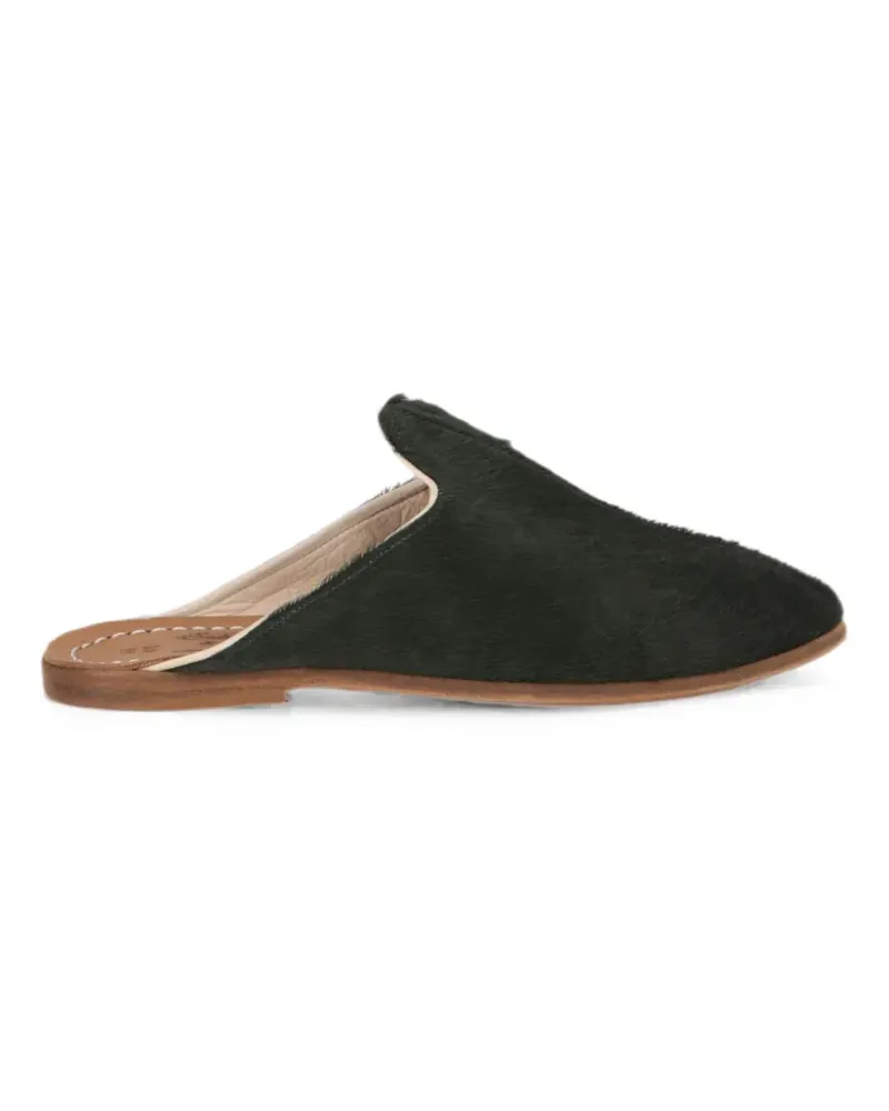 Todd Snyder + Champion leather open-back mules - Schwarz Schwarz