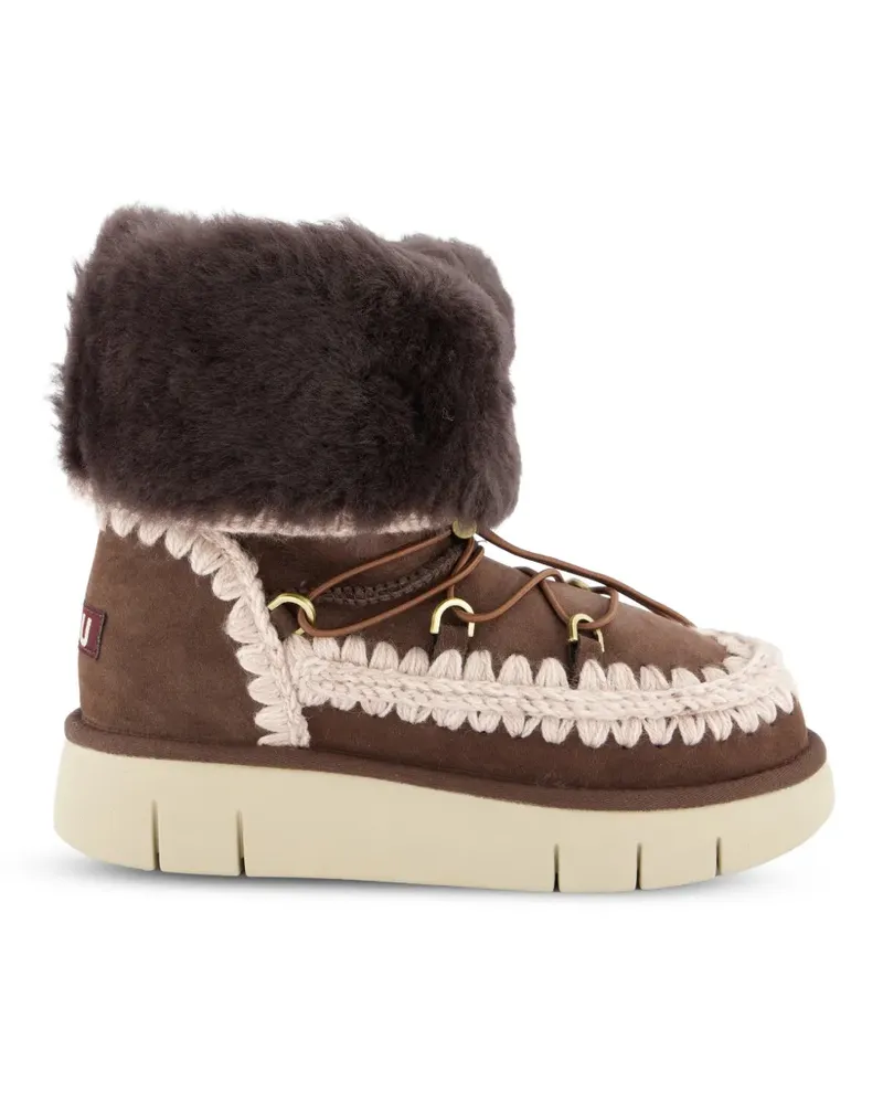 Mou Bounce Stiefel mit Pelzbündchen - Braun Braun