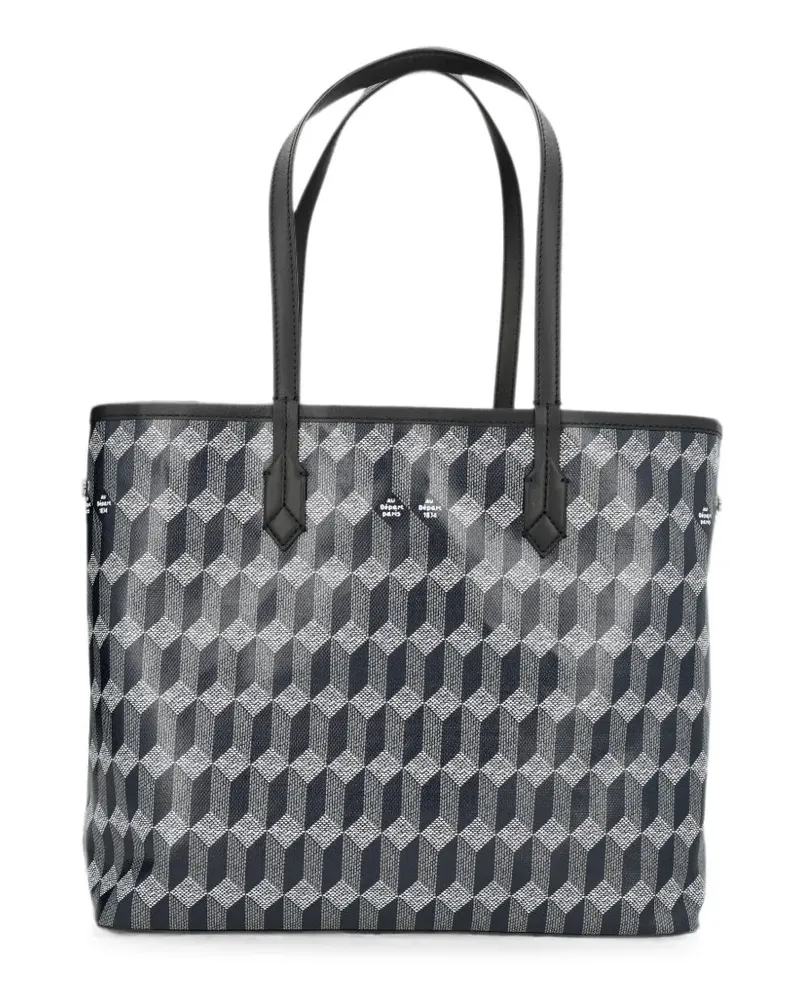 AU DÉPART Mittelgroßer No.47 Tote Bag mit geometrischem Print - Schwarz Schwarz