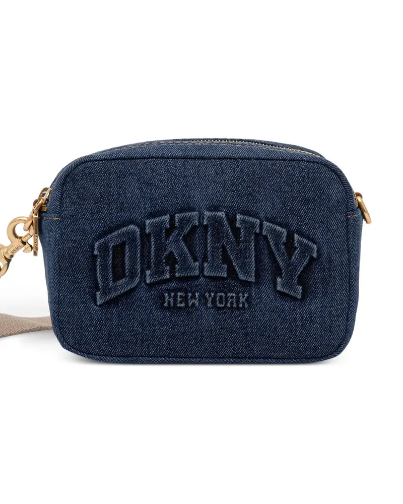 DKNY Schultertasche mit Logo-Stickerei - Blau Blau