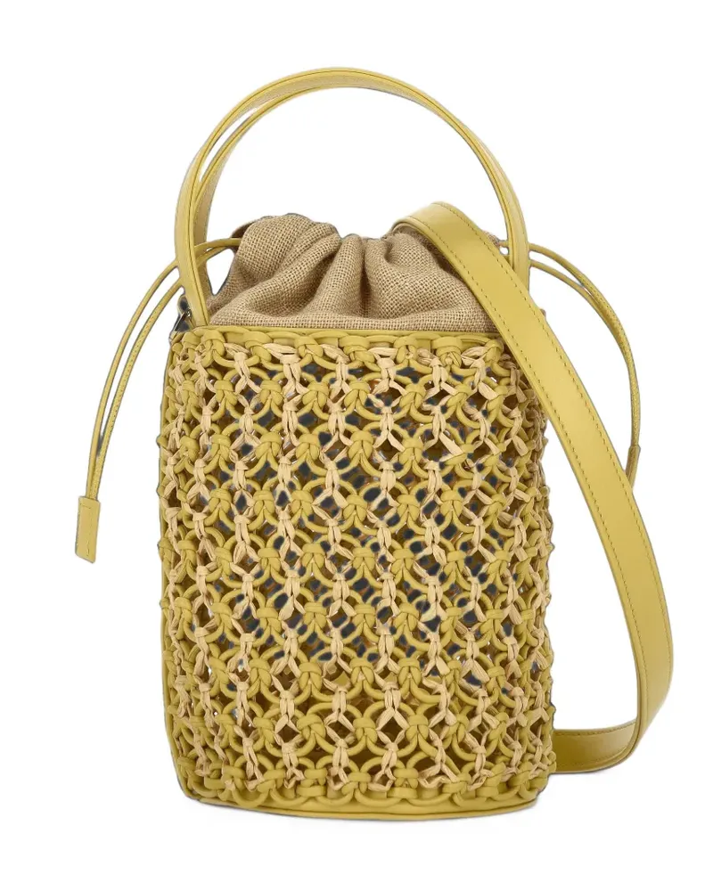 Rodo woven-design bucket bag - Gelb Gelb