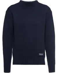 Prada Kaschmirpullover mit U-Boot-Ausschnitt Blau