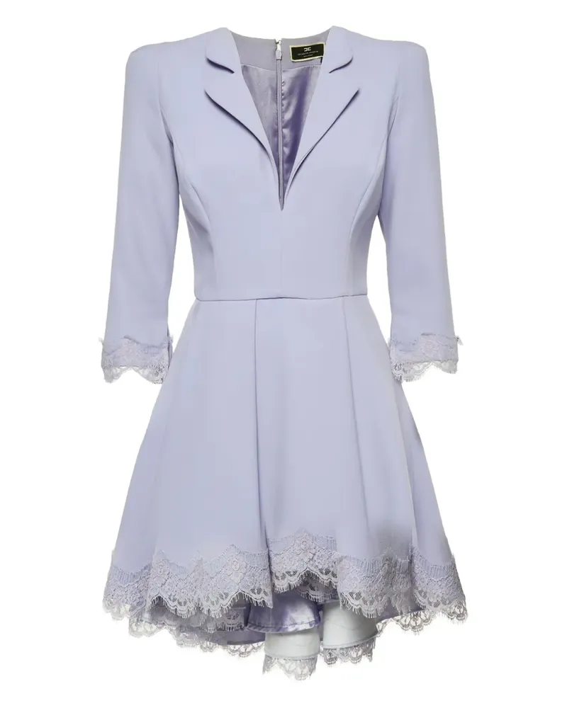 Elisabetta Franchi Kleid mit Spitze - Violett Violett