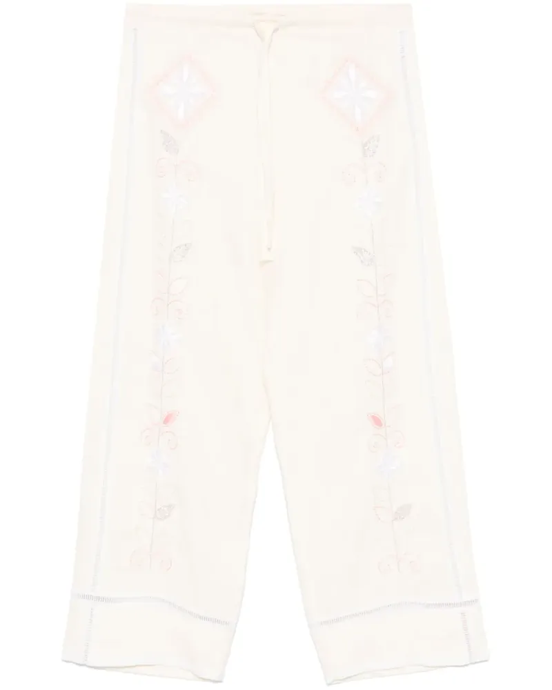 forte_forte Hose mit Stickerei - Nude Nude