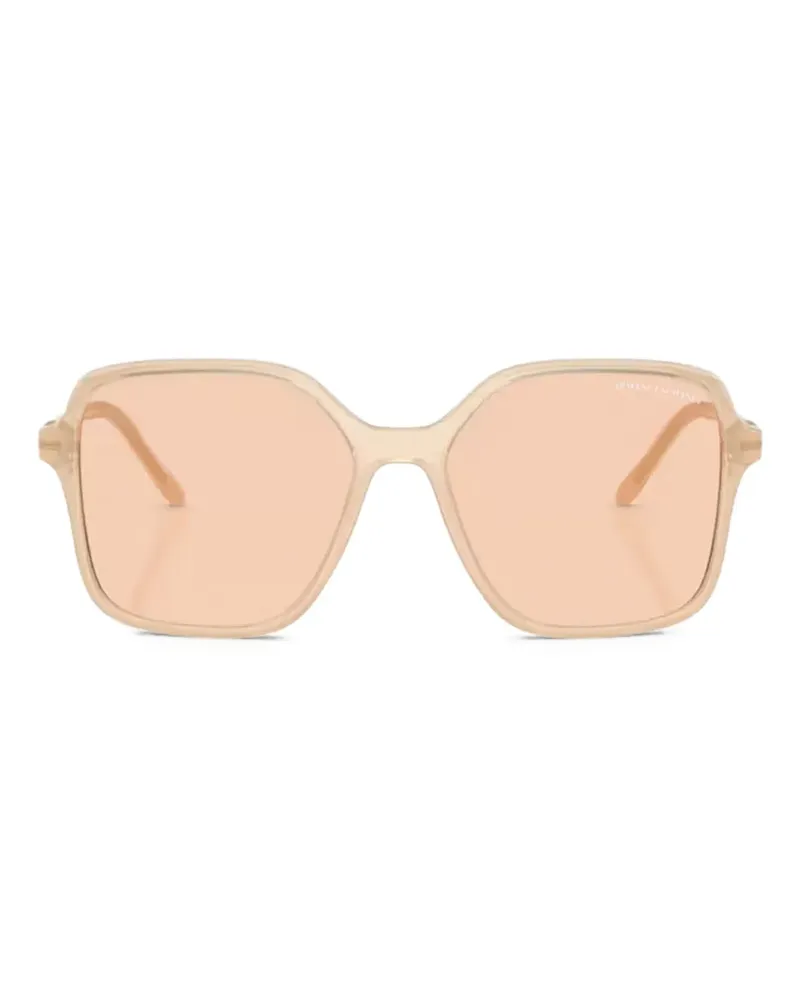 Armani Exchange Sonnenbrille mit eckigem Gestell - Nude Nude