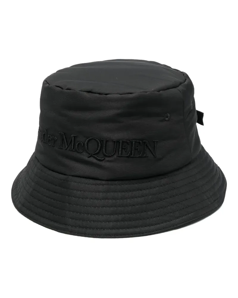 Alexander McQueen Fischerhut mit Logo-Stickerei - Schwarz Schwarz