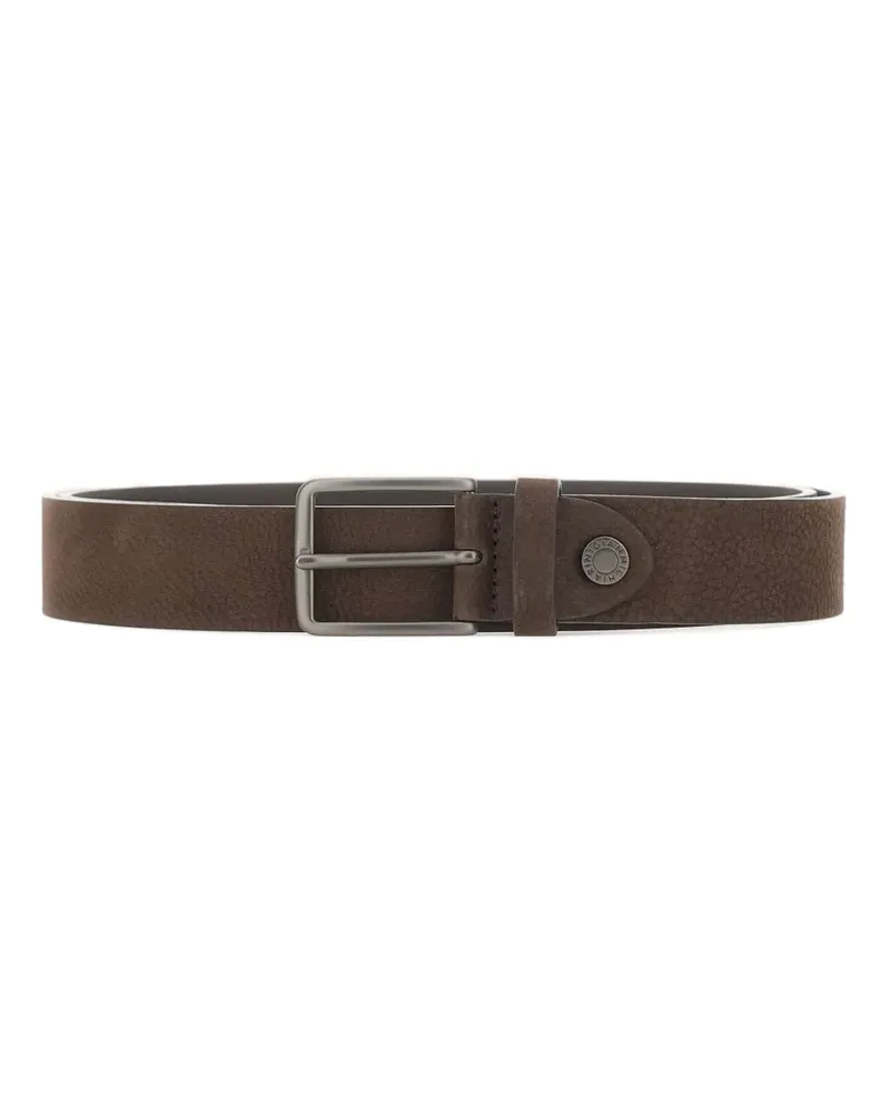 Gianni Chiarini pebbled buckle belt - Braun Braun