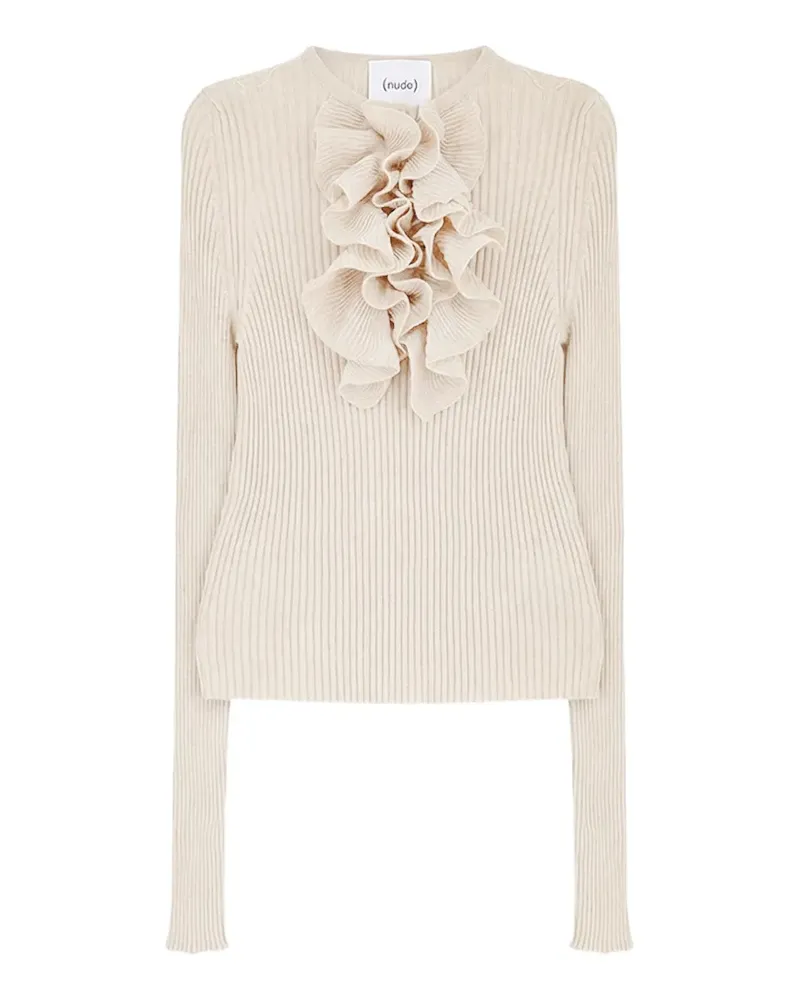 NUDE ruffle-trim sweater Nude