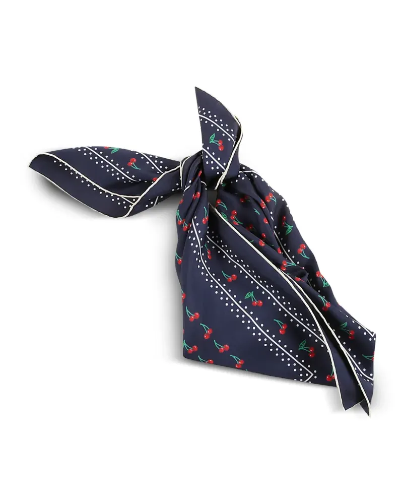 Valentino Garavani Cherryfic Seidenschal - Blau Blau