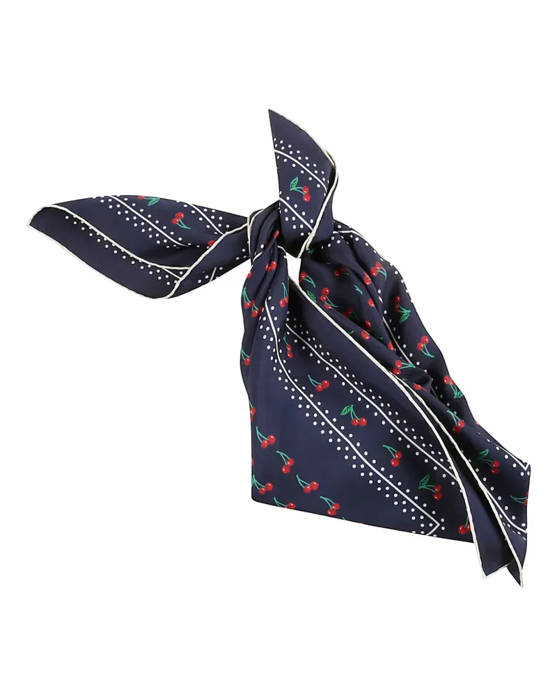 Valentino Garavani Cherryfic Schal - Blau Blau