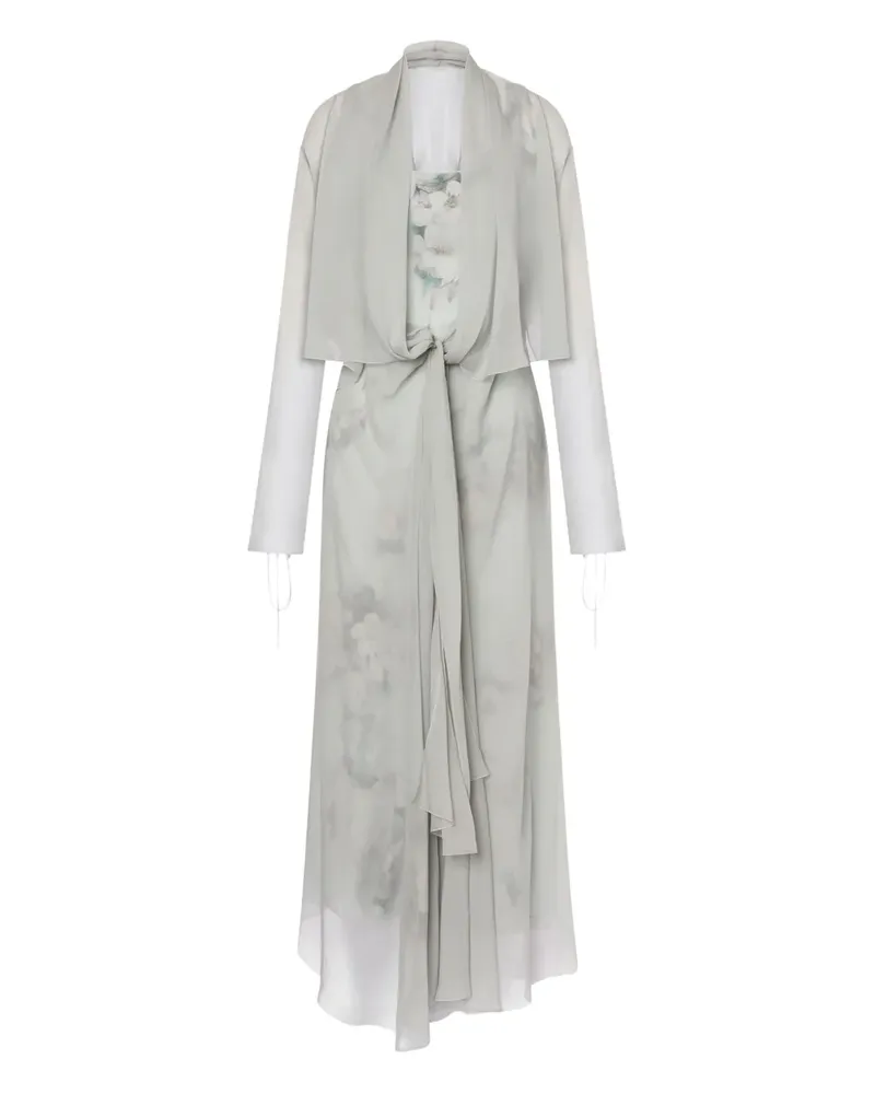 Alberta Ferretti Kleid aus Seide - Grau Grau