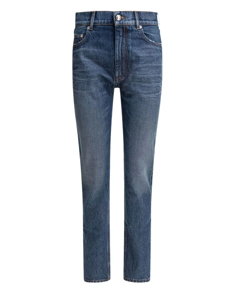 SPORTMAX Five-Pocket-Jeans mit Logo-Patch - Blau Blau