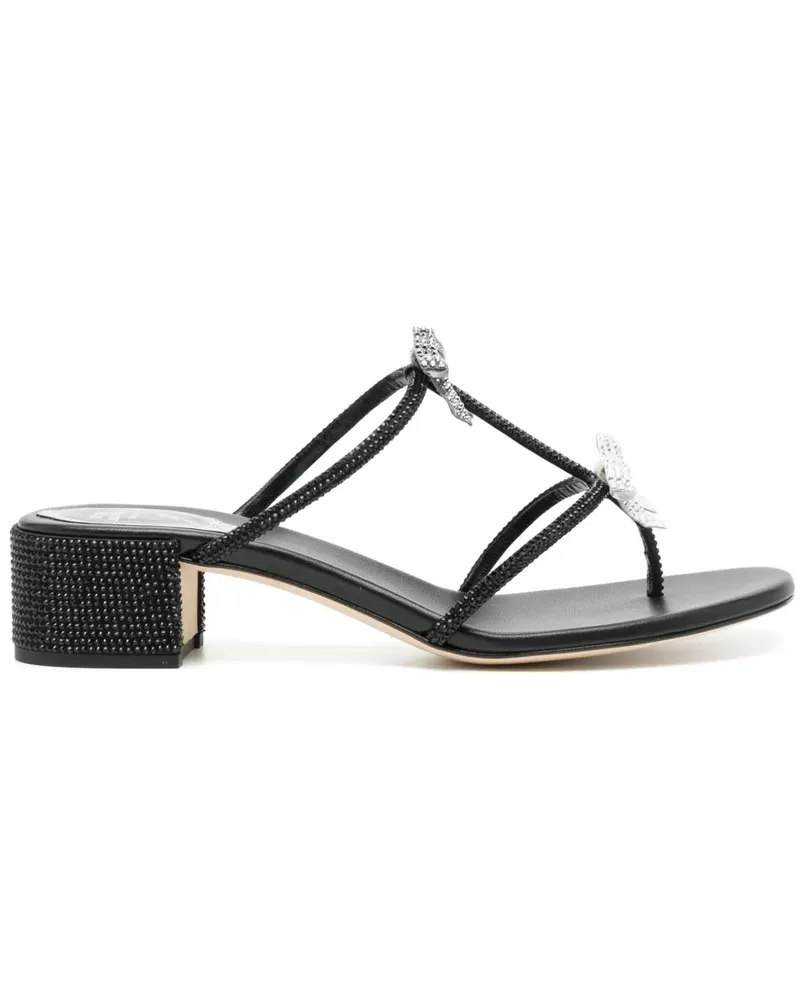 René Caovilla Caterina Sandalen 40mm - Schwarz Schwarz