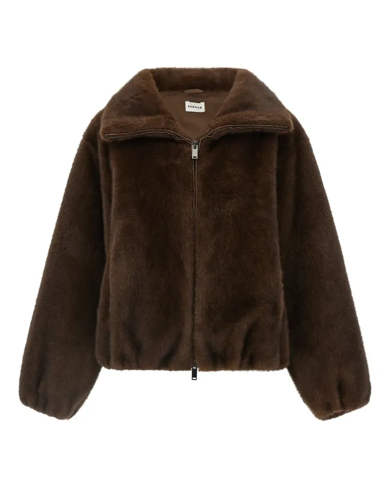 P.A.R.O.S.H. P.A.R.O H. zip-up bomber jacket - Braun Braun