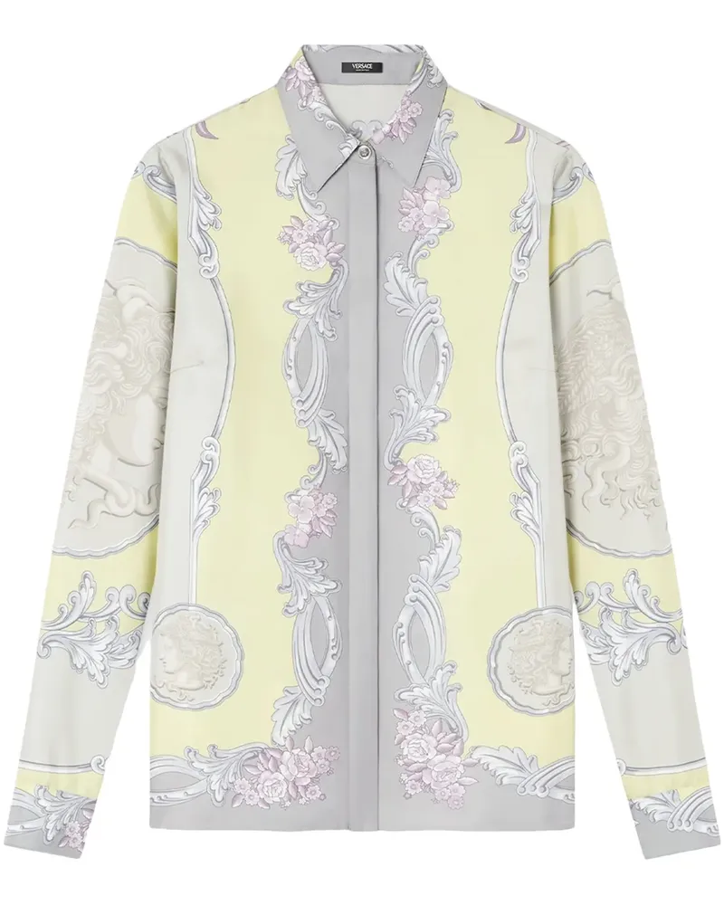 Versace Cameo Seidenhemd - Gelb Gelb