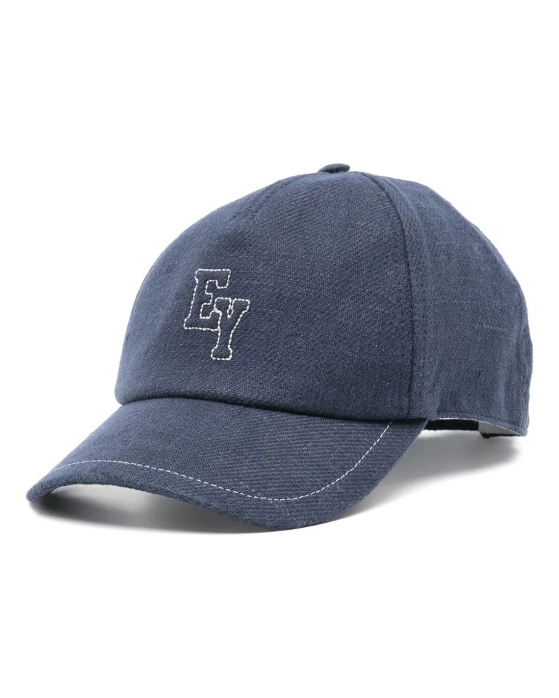 Eleventy Baseballkappe mit Logo-Stickerei - Blau Blau