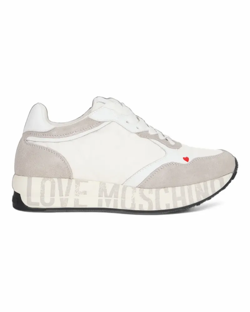 Moschino quilted panelled sneakers - Weiß Weiß