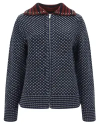 Valentino Garavani Cardigan mit Reißverschluss Blau