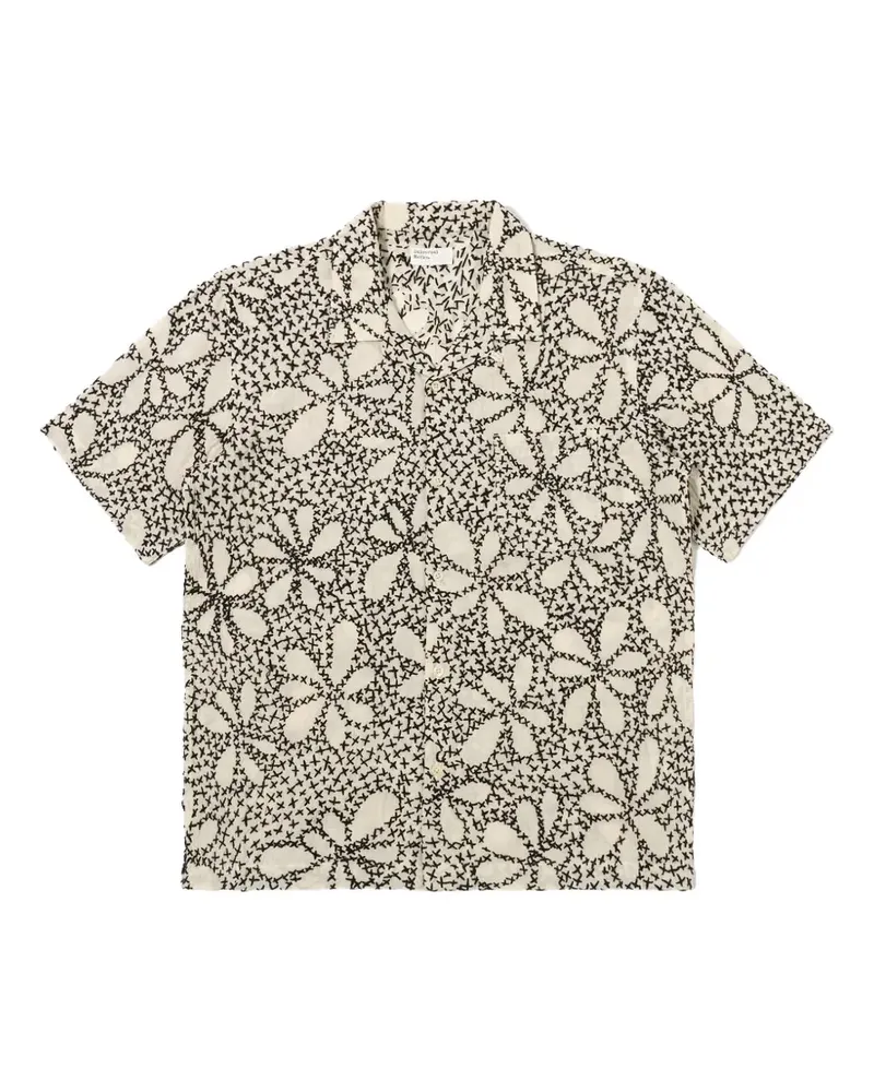 Universal Works floral short-sleeve shirt - Nude Nude