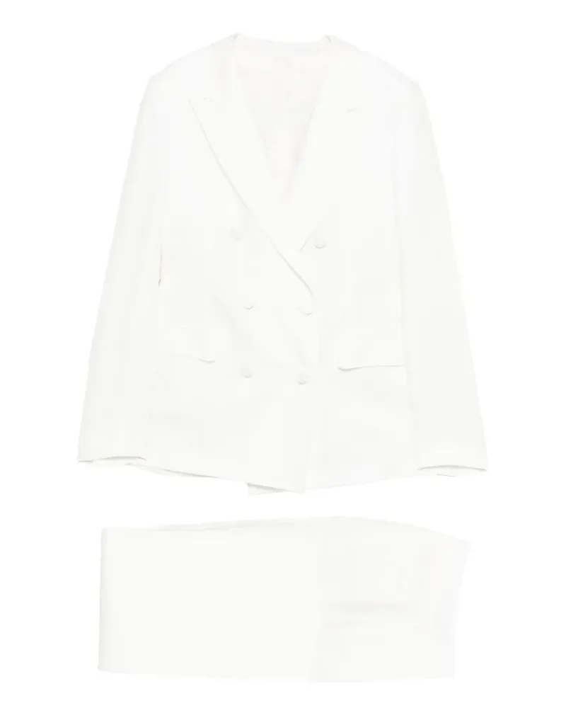 Tagliatore Doppelreihiger Anzug - Weiß Weiß