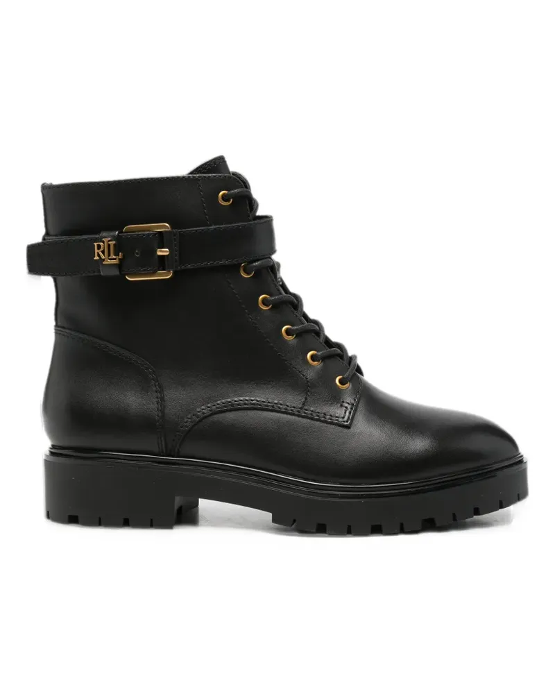Ralph Lauren Allyson buckled lace-up ankle boots - Schwarz Schwarz