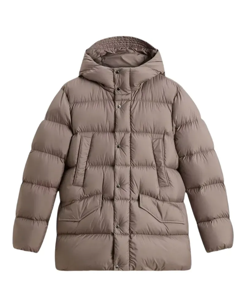 Woolrich Cloud gesteppte Kapuzenjacke - Braun Braun