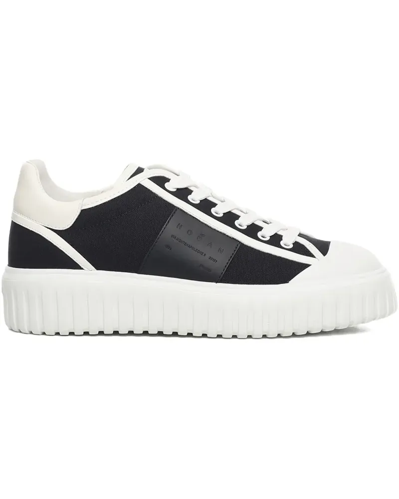 Hogan H-Stripes Sneakers mit Logo - Schwarz Schwarz