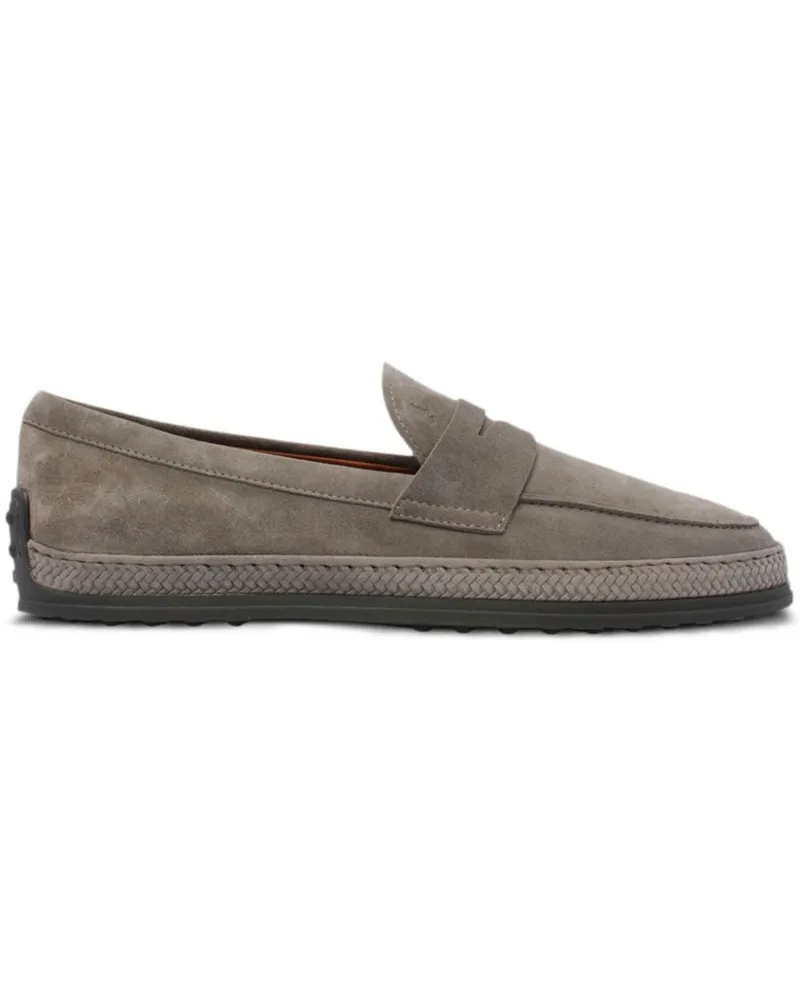 TOD'S Loafer aus Wildleder - Grau Grau
