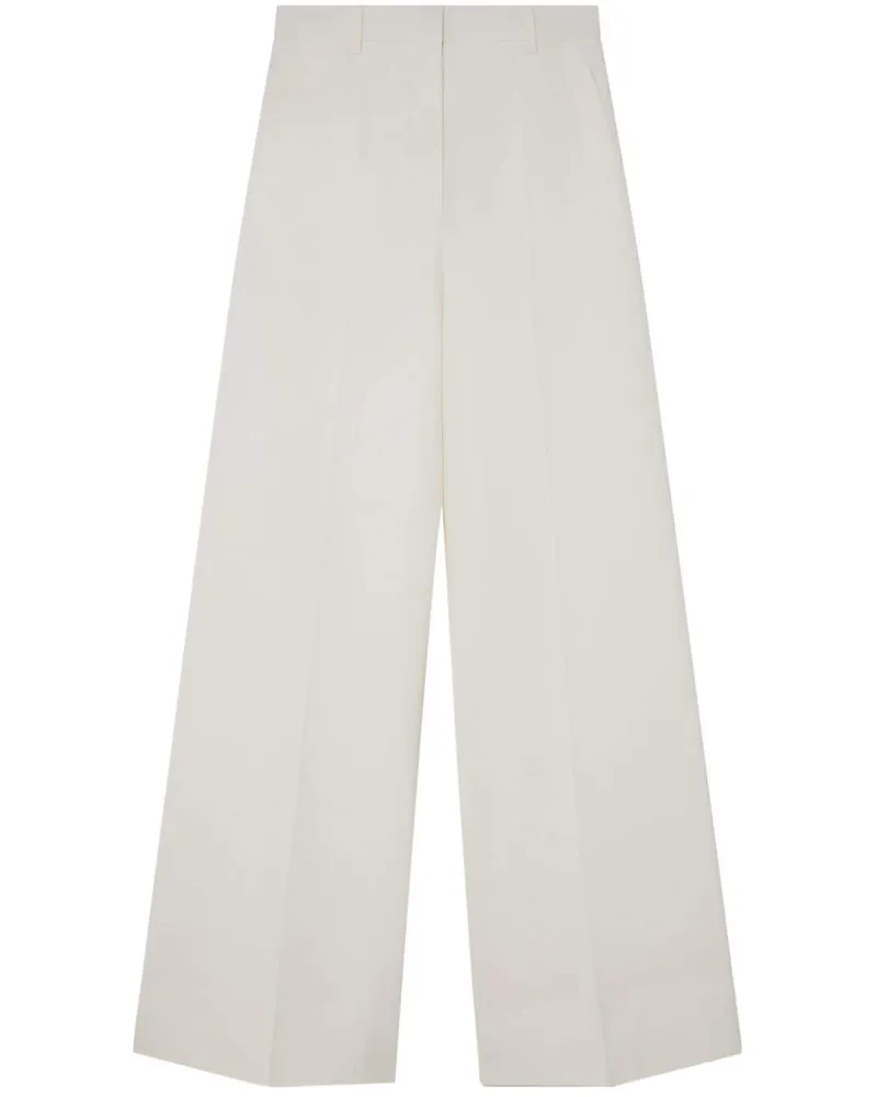 Stella McCartney Schlaghose mit hohem Bund - Weiß Weiß