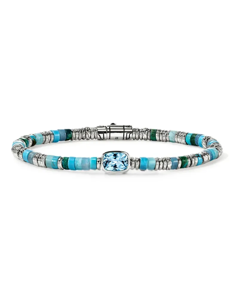 John Hardy Heishi Armband mit blauem Topas - Silber Silber