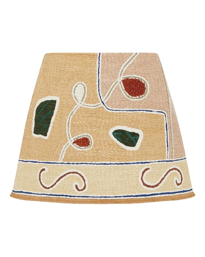 ALEMAIS Minirock mit Fransensaum - Nude Nude