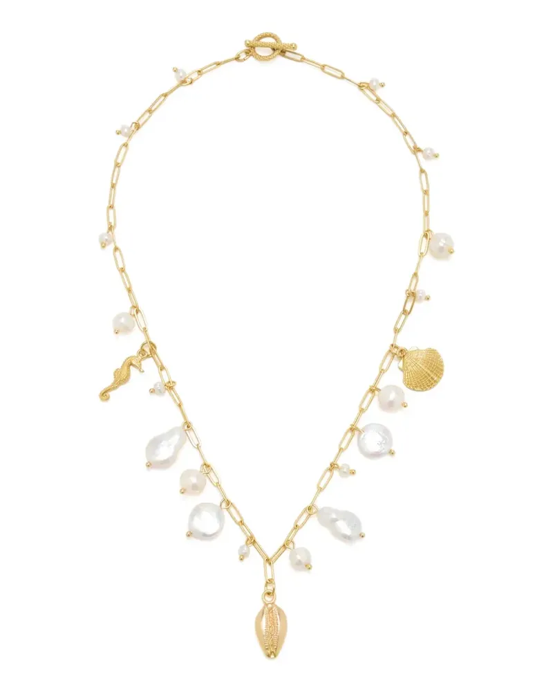 Oceanus Pearl Prism necklace - Gold Gold